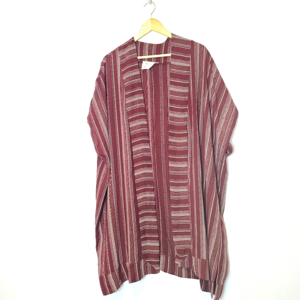 Sadie & Sage Brown Aztec Southwestern Kimono Cardigan – Boho Fall Layer – Small - Picture 3 of 13